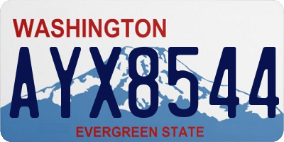 WA license plate AYX8544