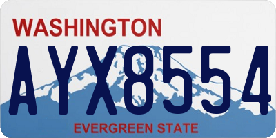 WA license plate AYX8554