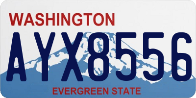 WA license plate AYX8556