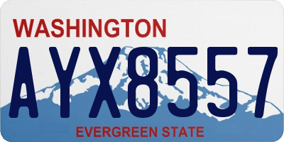 WA license plate AYX8557