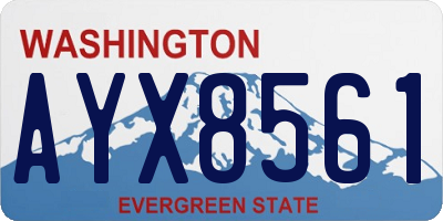 WA license plate AYX8561