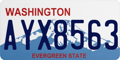 WA license plate AYX8563