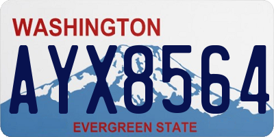 WA license plate AYX8564