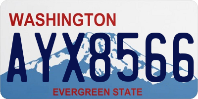 WA license plate AYX8566