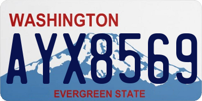 WA license plate AYX8569