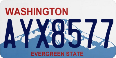 WA license plate AYX8577