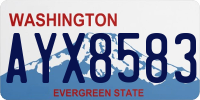 WA license plate AYX8583