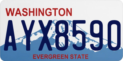 WA license plate AYX8590