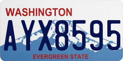 WA license plate AYX8595