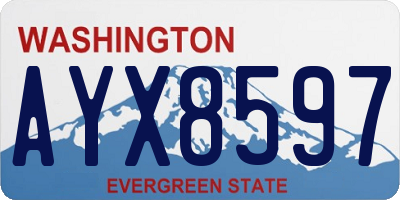 WA license plate AYX8597