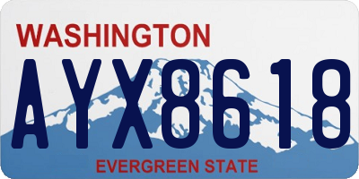 WA license plate AYX8618