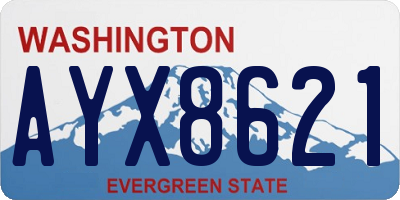 WA license plate AYX8621