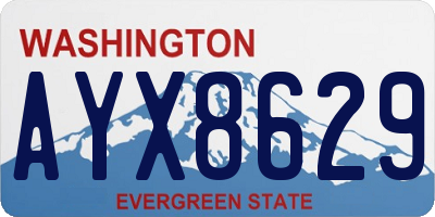 WA license plate AYX8629