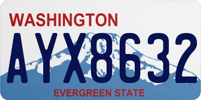 WA license plate AYX8632