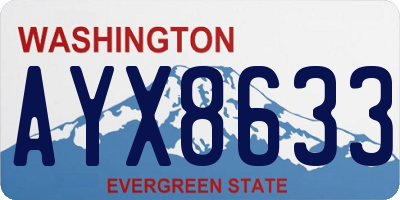 WA license plate AYX8633