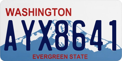 WA license plate AYX8641