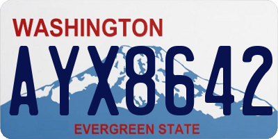 WA license plate AYX8642