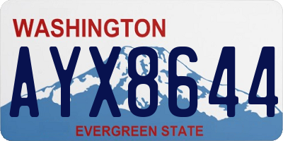 WA license plate AYX8644