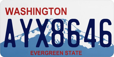 WA license plate AYX8646