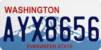 WA license plate AYX8656