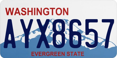 WA license plate AYX8657