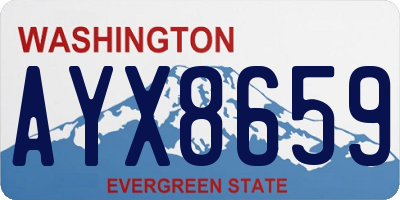 WA license plate AYX8659