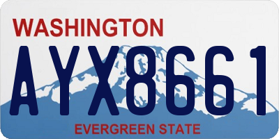 WA license plate AYX8661