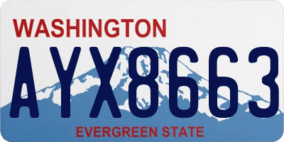 WA license plate AYX8663