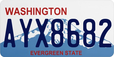 WA license plate AYX8682