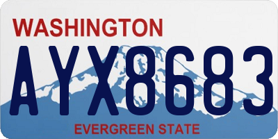 WA license plate AYX8683