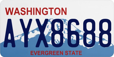 WA license plate AYX8688