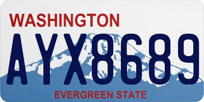 WA license plate AYX8689