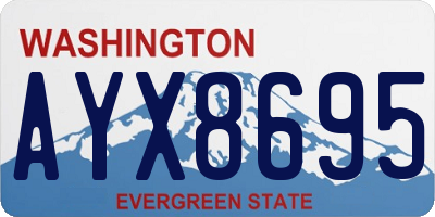 WA license plate AYX8695