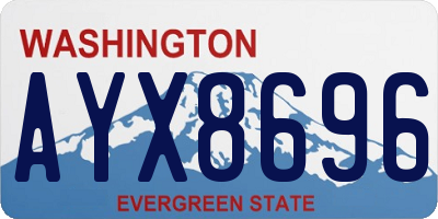 WA license plate AYX8696