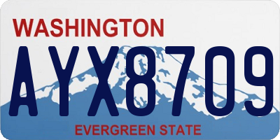 WA license plate AYX8709