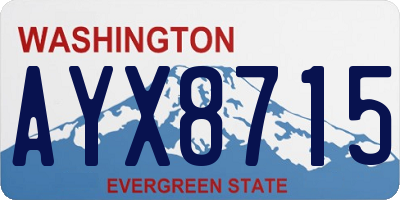 WA license plate AYX8715