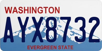 WA license plate AYX8732