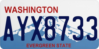 WA license plate AYX8733