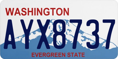 WA license plate AYX8737