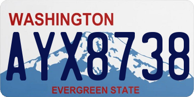 WA license plate AYX8738