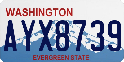 WA license plate AYX8739