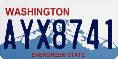 WA license plate AYX8741