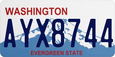 WA license plate AYX8744