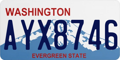 WA license plate AYX8746