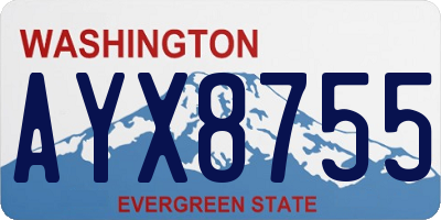 WA license plate AYX8755