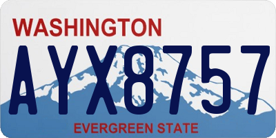 WA license plate AYX8757