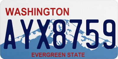 WA license plate AYX8759