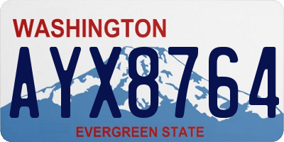 WA license plate AYX8764