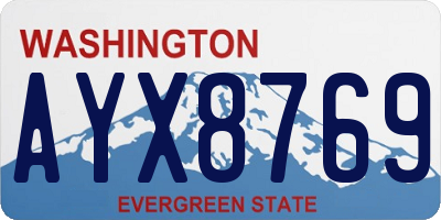 WA license plate AYX8769