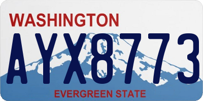 WA license plate AYX8773